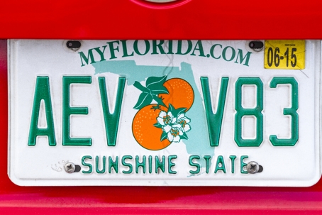 Florida license plate